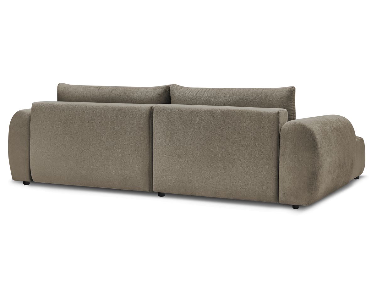 Canapé d'angle convertible coffre LUCIEN tissu lisse