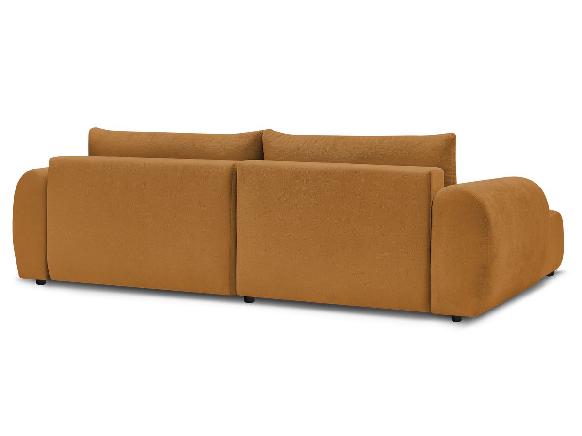 Canapé d'angle convertible coffre LUCIEN tissu lisse