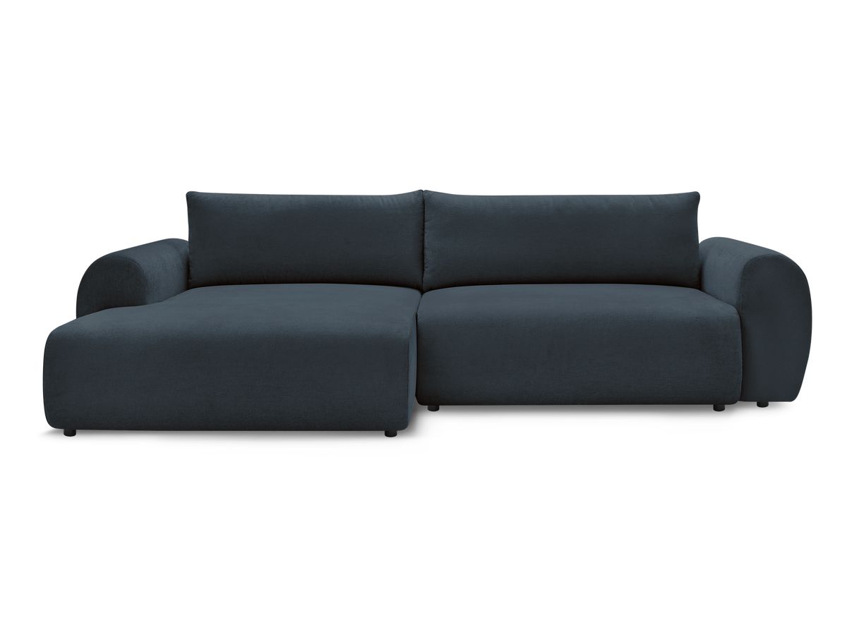 Canapé d'angle convertible coffre LUCIEN tissu lisse