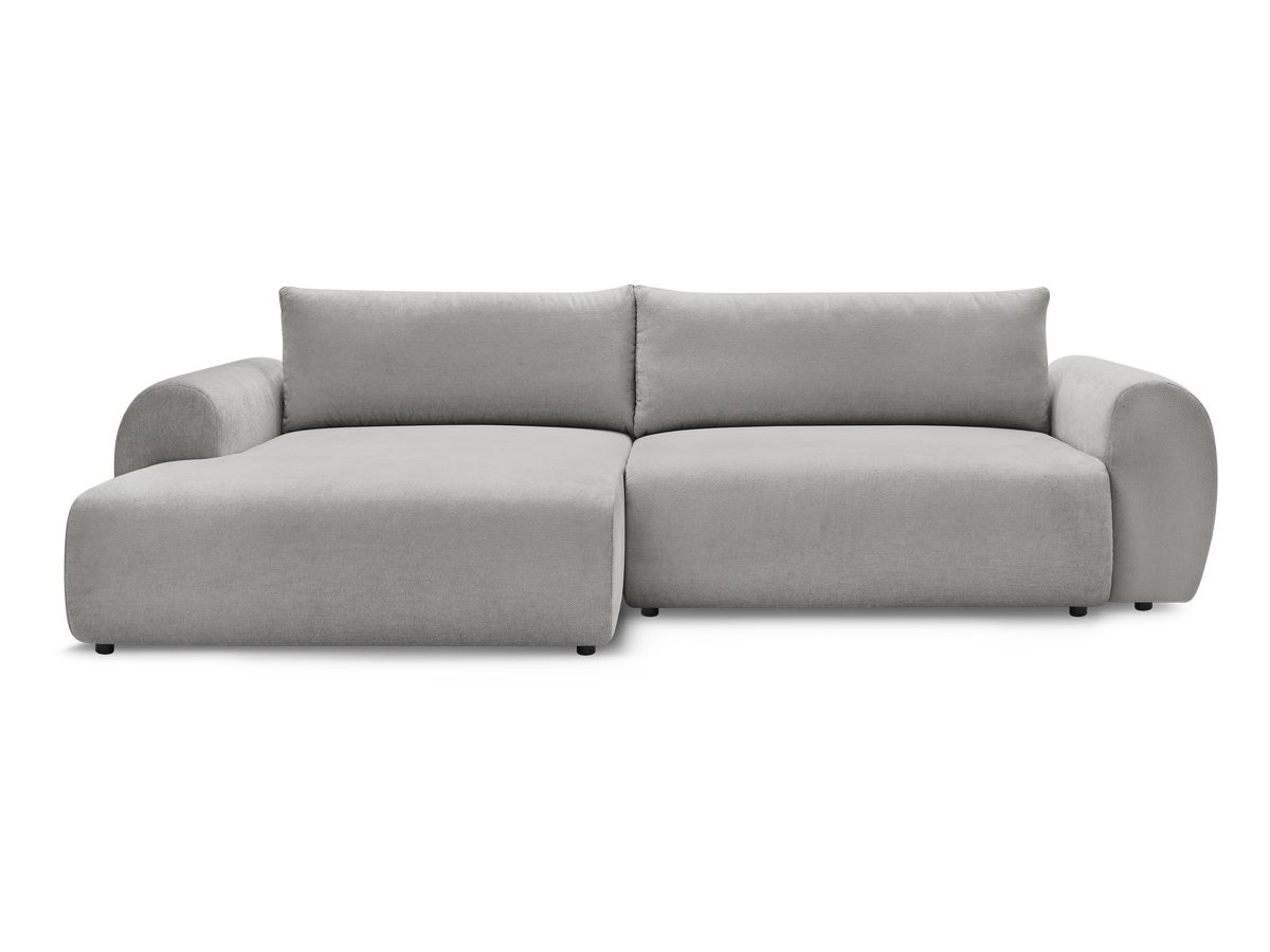 Canapé d'angle convertible coffre LUCIEN tissu lisse