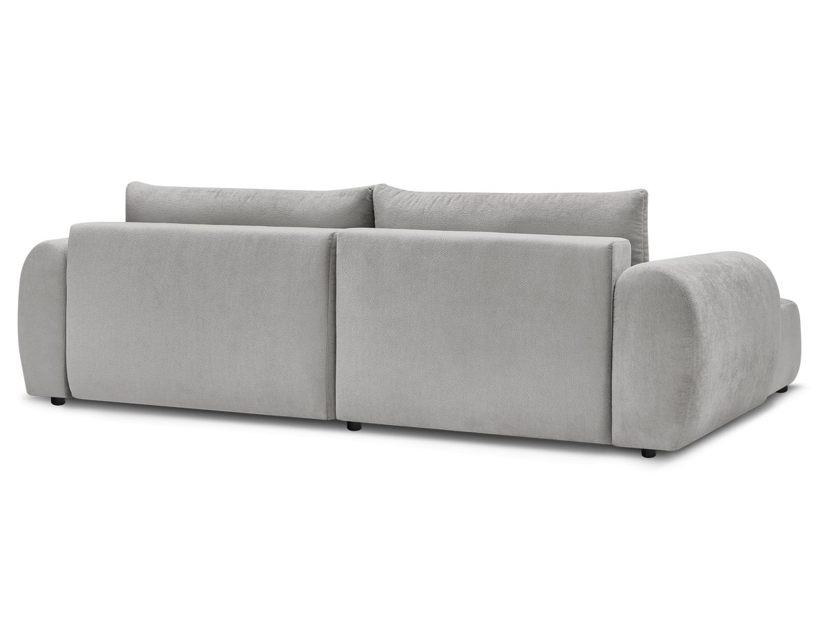 Canapé d'angle convertible coffre LUCIEN tissu lisse