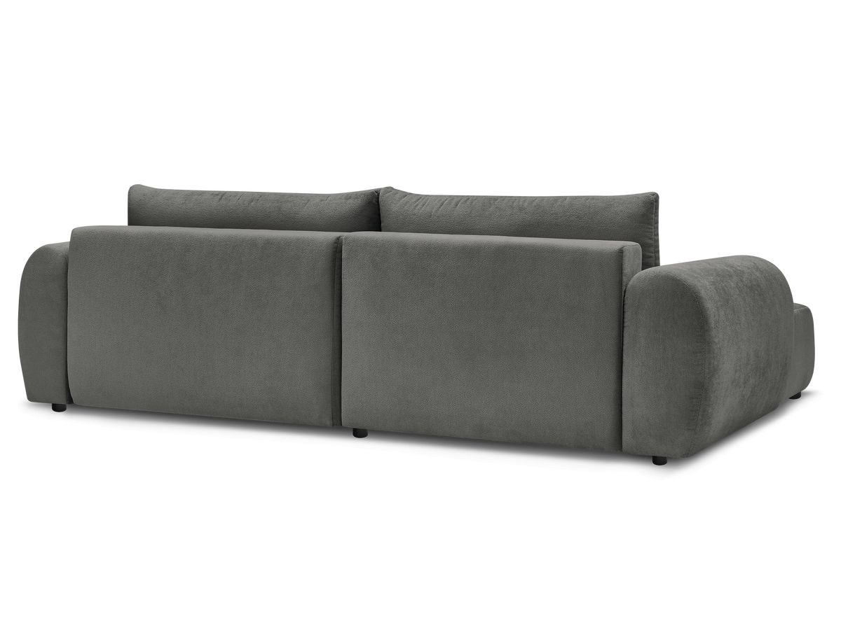 Canapé d'angle convertible coffre LUCIEN tissu lisse