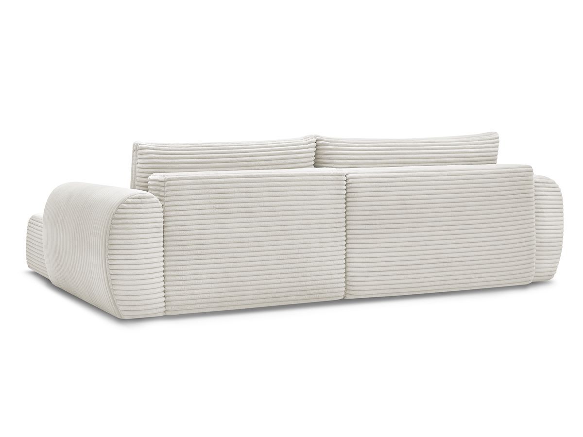Canapé d'angle convertible coffre LUCIEN gros côtelé doux