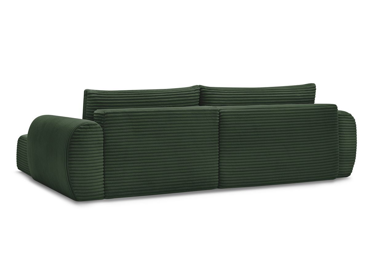 Canapé d'angle convertible coffre LUCIEN gros côtelé doux
