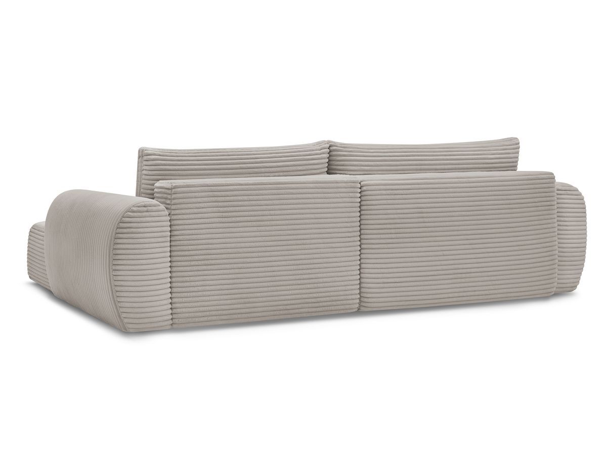 Canapé d'angle convertible coffre LUCIEN gros côtelé doux