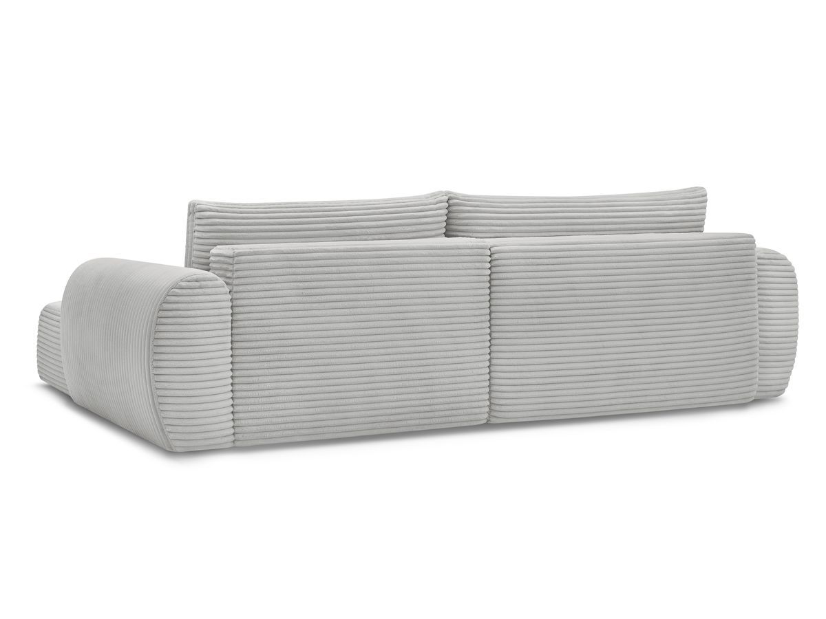 Canapé d'angle convertible coffre LUCIEN gros côtelé doux
