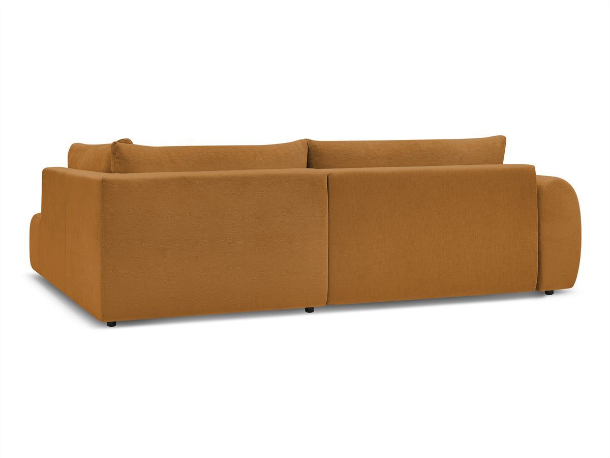 Canapé d'angle L convertible coffre LUCIEN tissu lisse