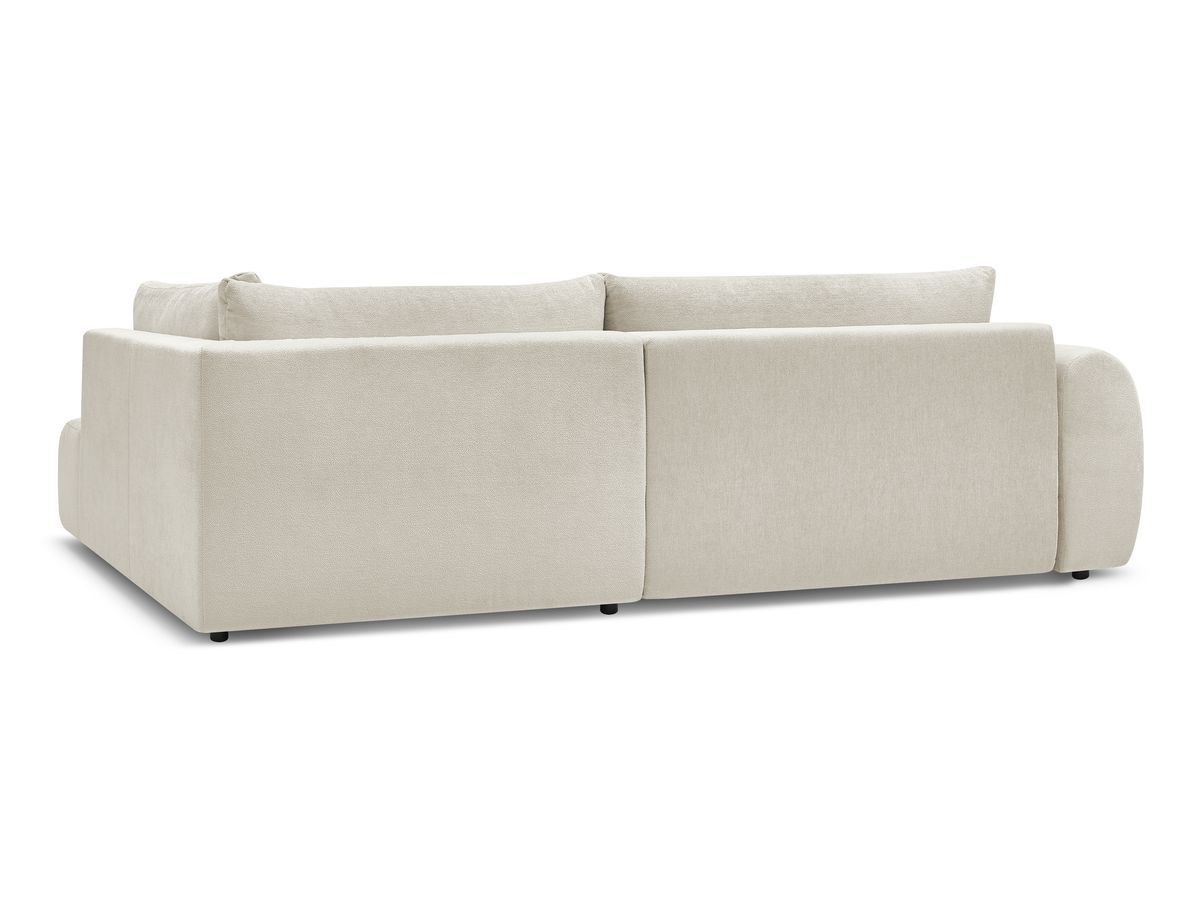 Canapé d'angle L convertible coffre LUCIEN tissu lisse