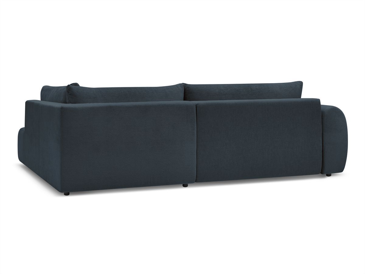 Canapé d'angle L convertible coffre LUCIEN tissu lisse