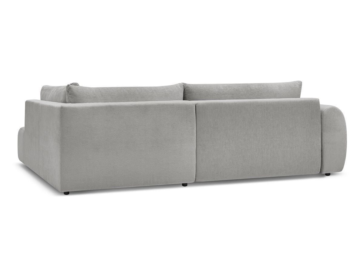 Canapé d'angle L convertible coffre LUCIEN tissu lisse