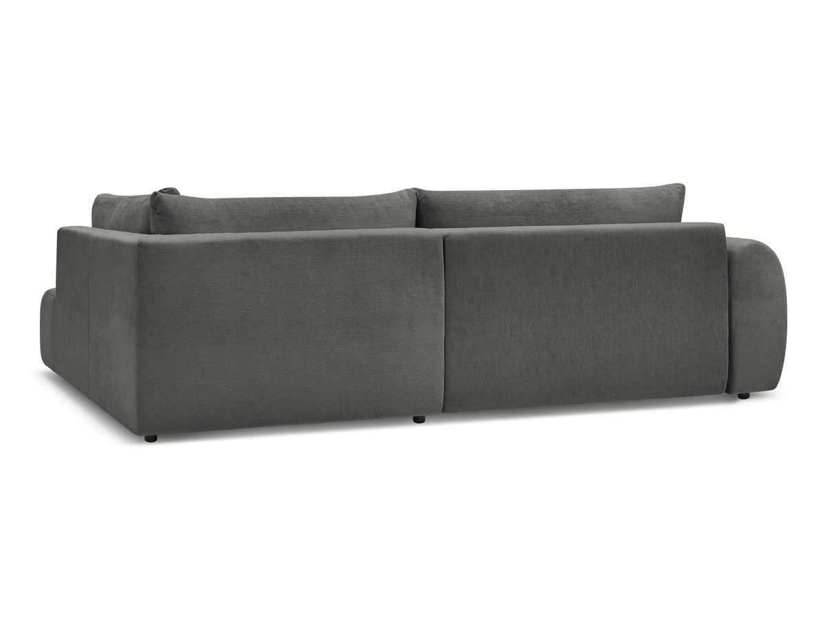 Canapé d'angle L convertible coffre LUCIEN tissu lisse