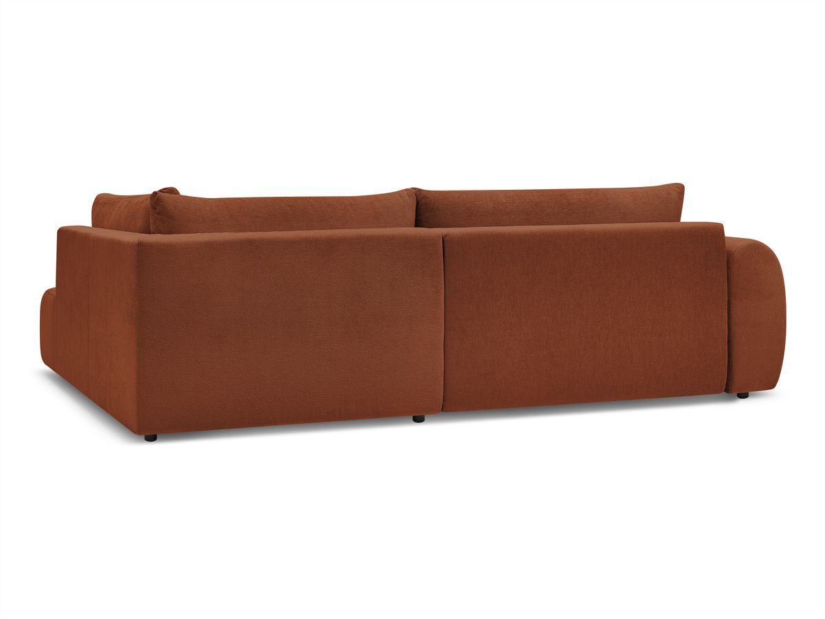 Canapé d'angle L convertible coffre LUCIEN tissu lisse