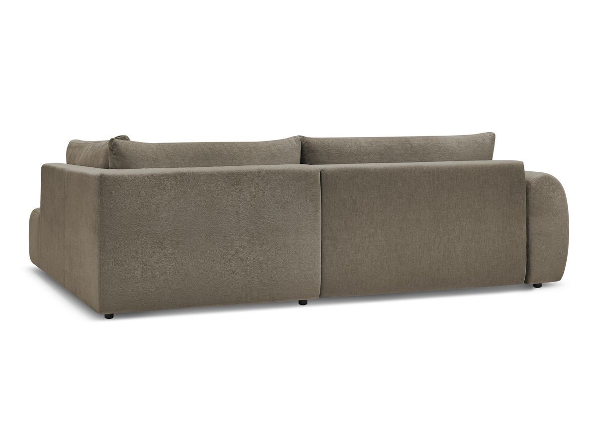 Canapé d'angle L convertible coffre LUCIEN tissu lisse