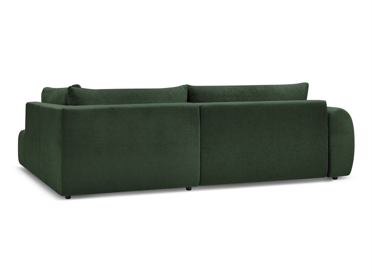 Canapé d'angle L convertible coffre LUCIEN tissu lisse
