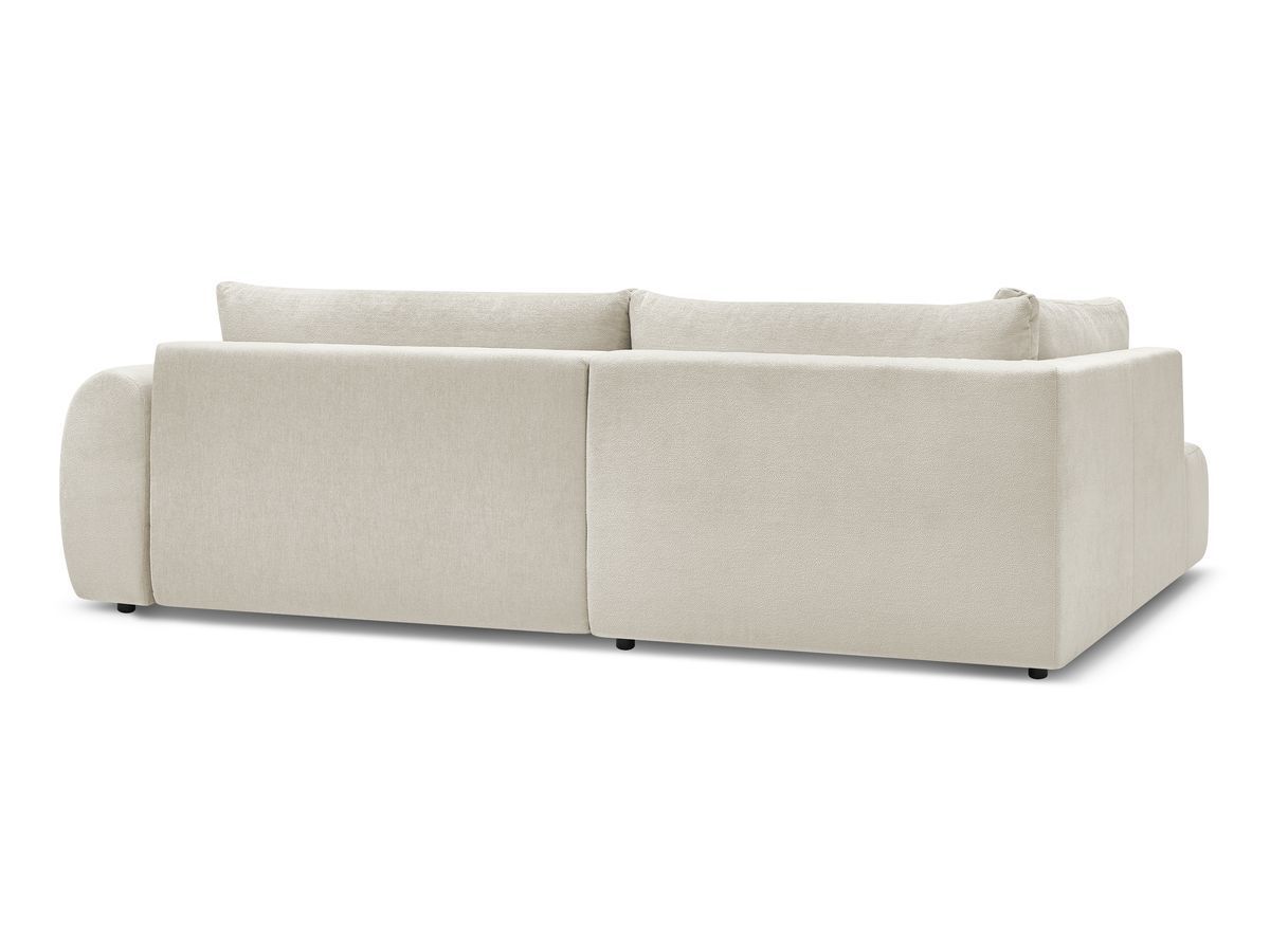 Canapé d'angle L convertible coffre LUCIEN tissu lisse