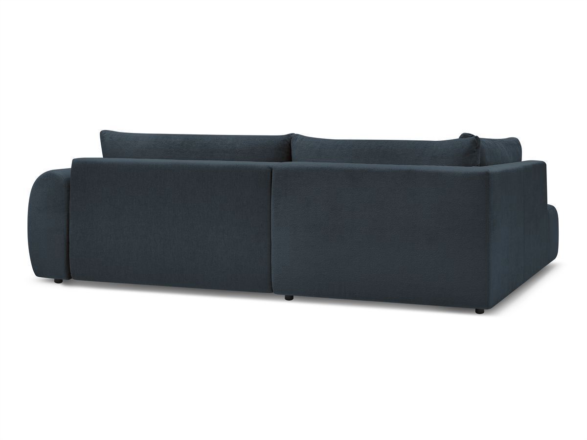 Canapé d'angle L convertible coffre LUCIEN tissu lisse