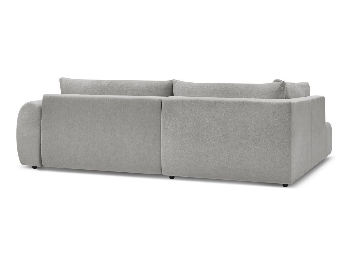 Canapé d'angle L convertible coffre LUCIEN tissu lisse