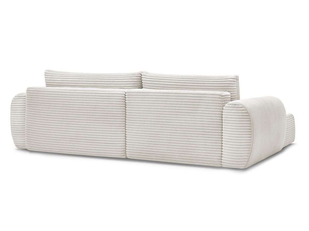 Canapé d'angle convertible coffre LUCIEN gros côtelé doux