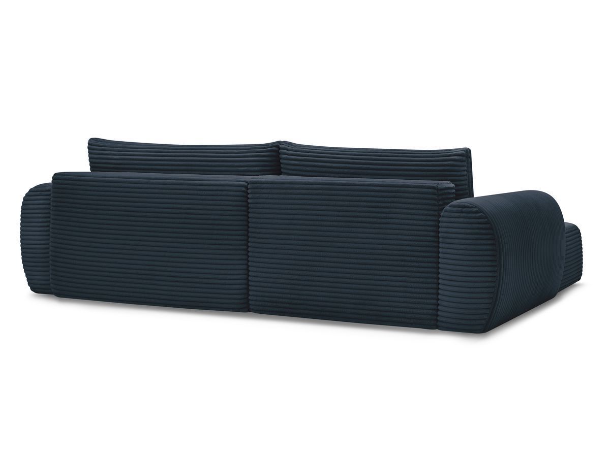 Canapé d'angle convertible coffre LUCIEN gros côtelé doux