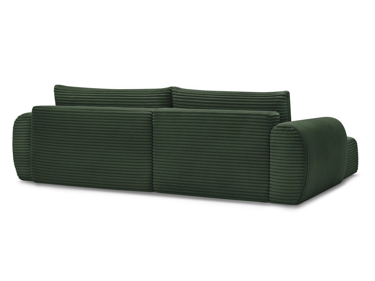 Canapé d'angle convertible coffre LUCIEN gros côtelé doux