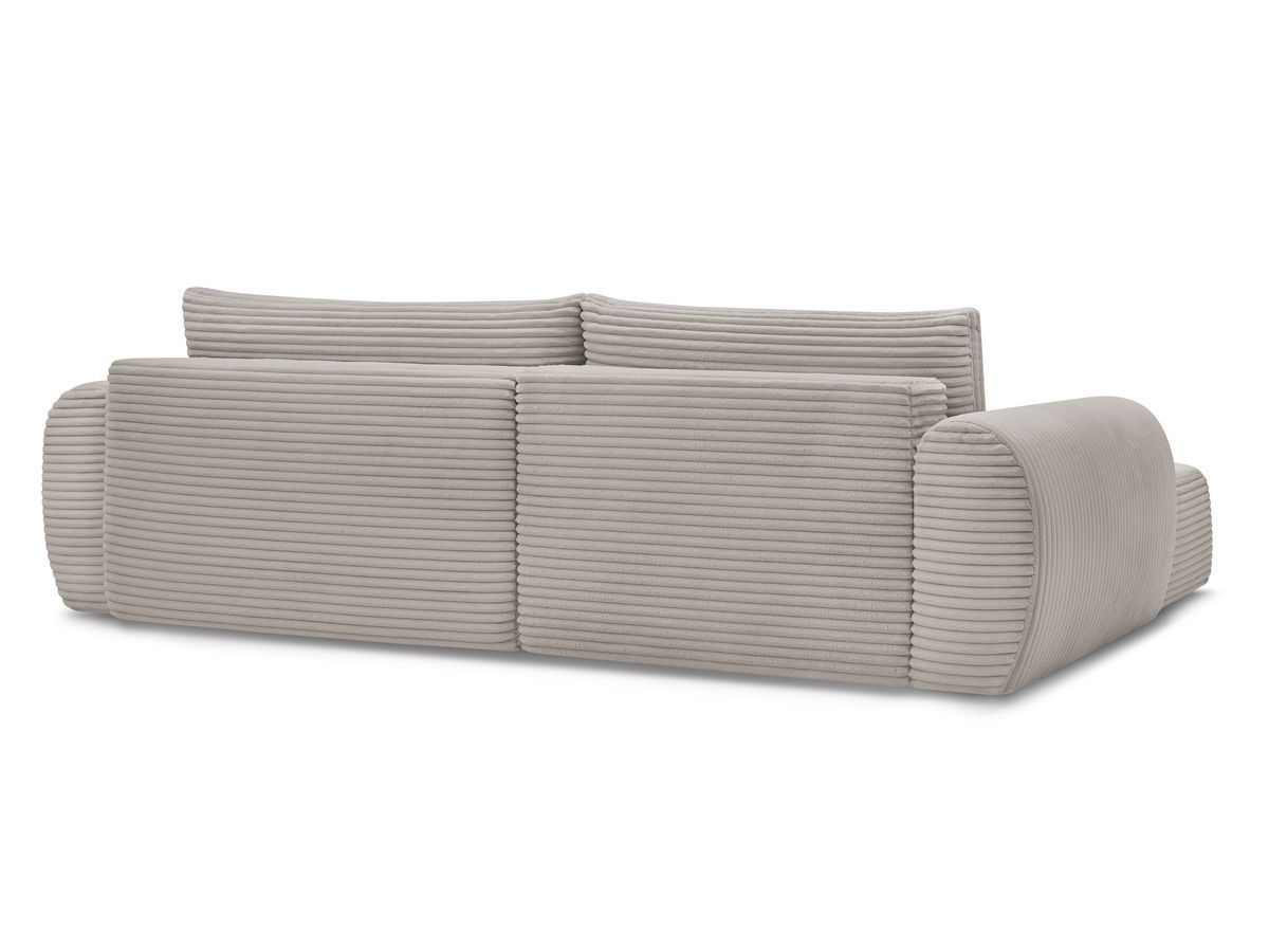 Canapé d'angle convertible coffre LUCIEN gros côtelé doux