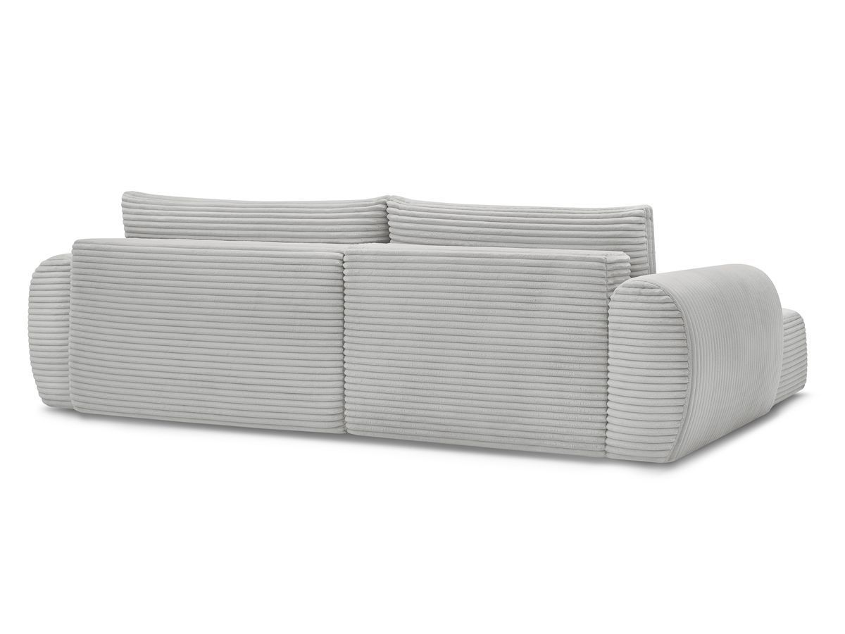 Canapé d'angle convertible coffre LUCIEN gros côtelé doux