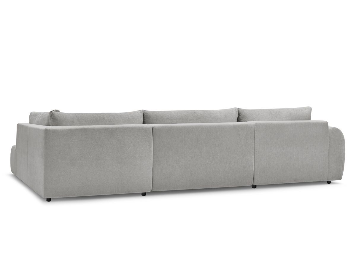 LUCIEN panoramische slaapbank met opbergvak, gladde stof