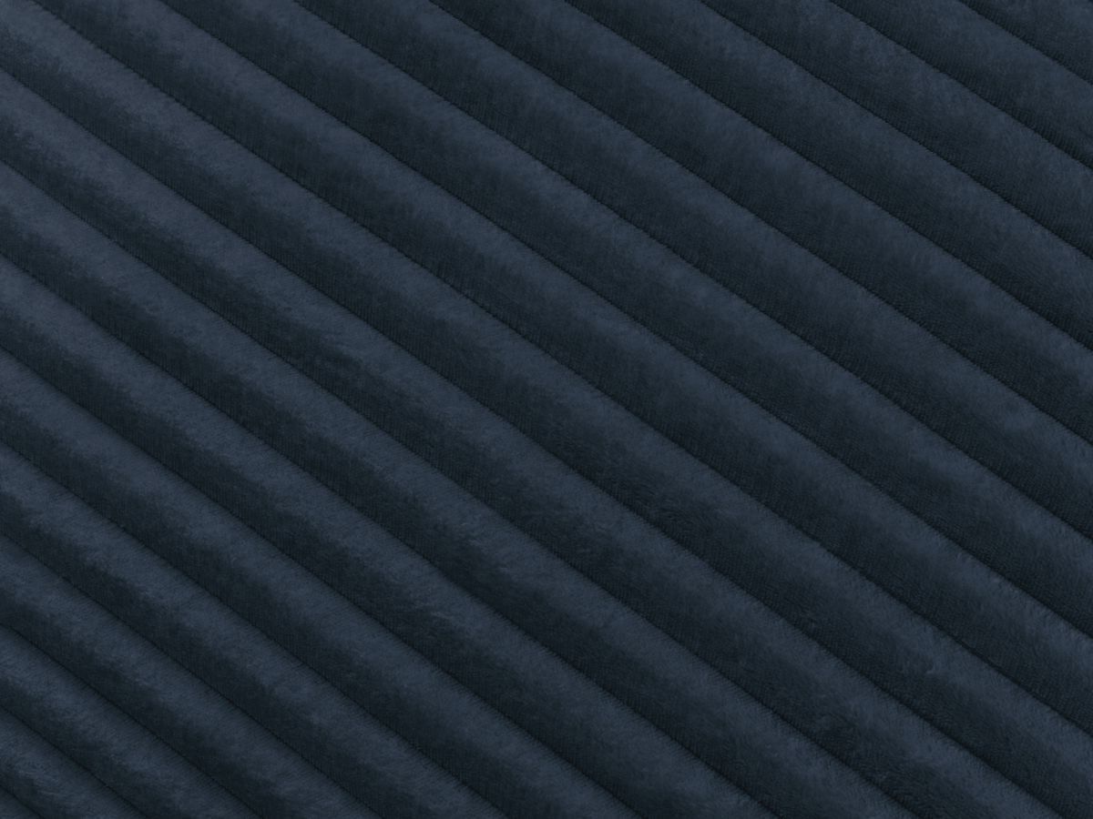 Canapé d'angle L convertible coffre LUCIEN gros côtelé doux avec pouf