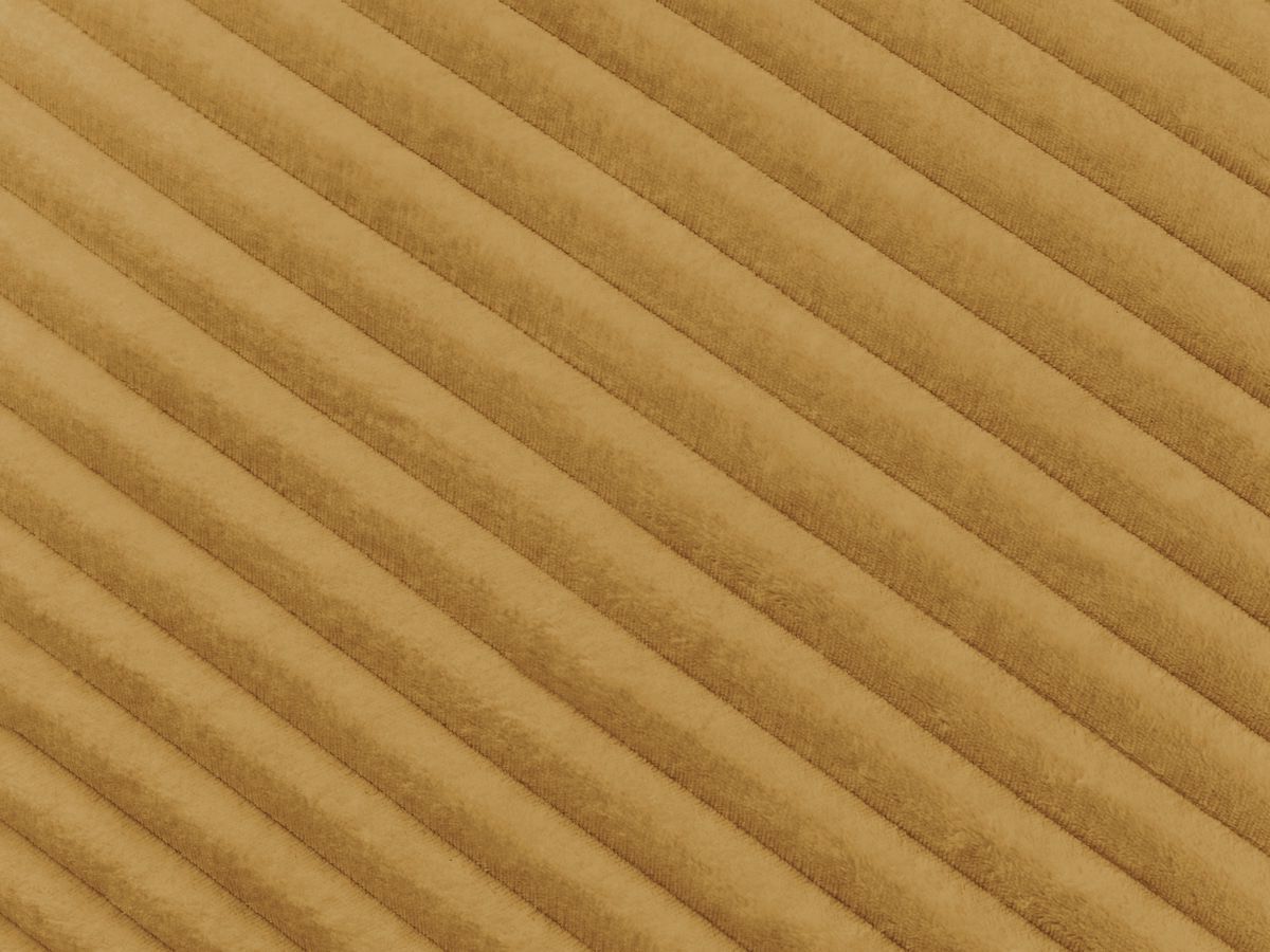 Canapé d'angle L convertible coffre LUCIEN gros côtelé doux avec pouf