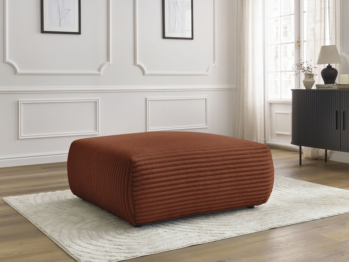 Pouf LUCIEN gros côtelé doux