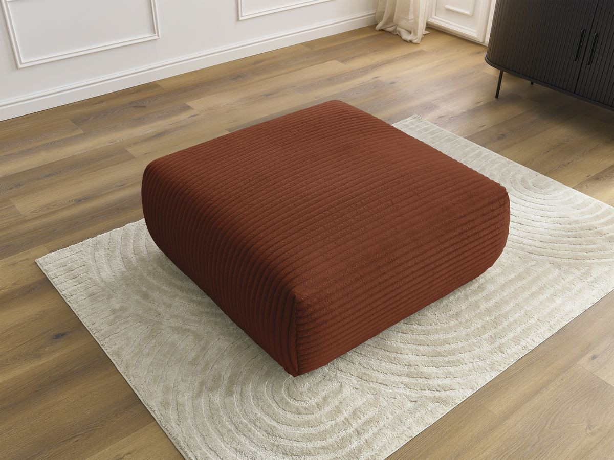 Pouf LUCIEN gros côtelé doux