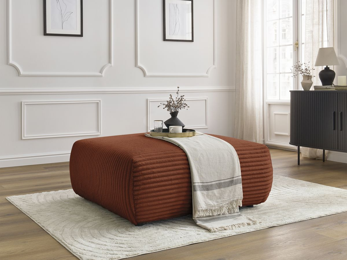 Pouf LUCIEN gros côtelé doux