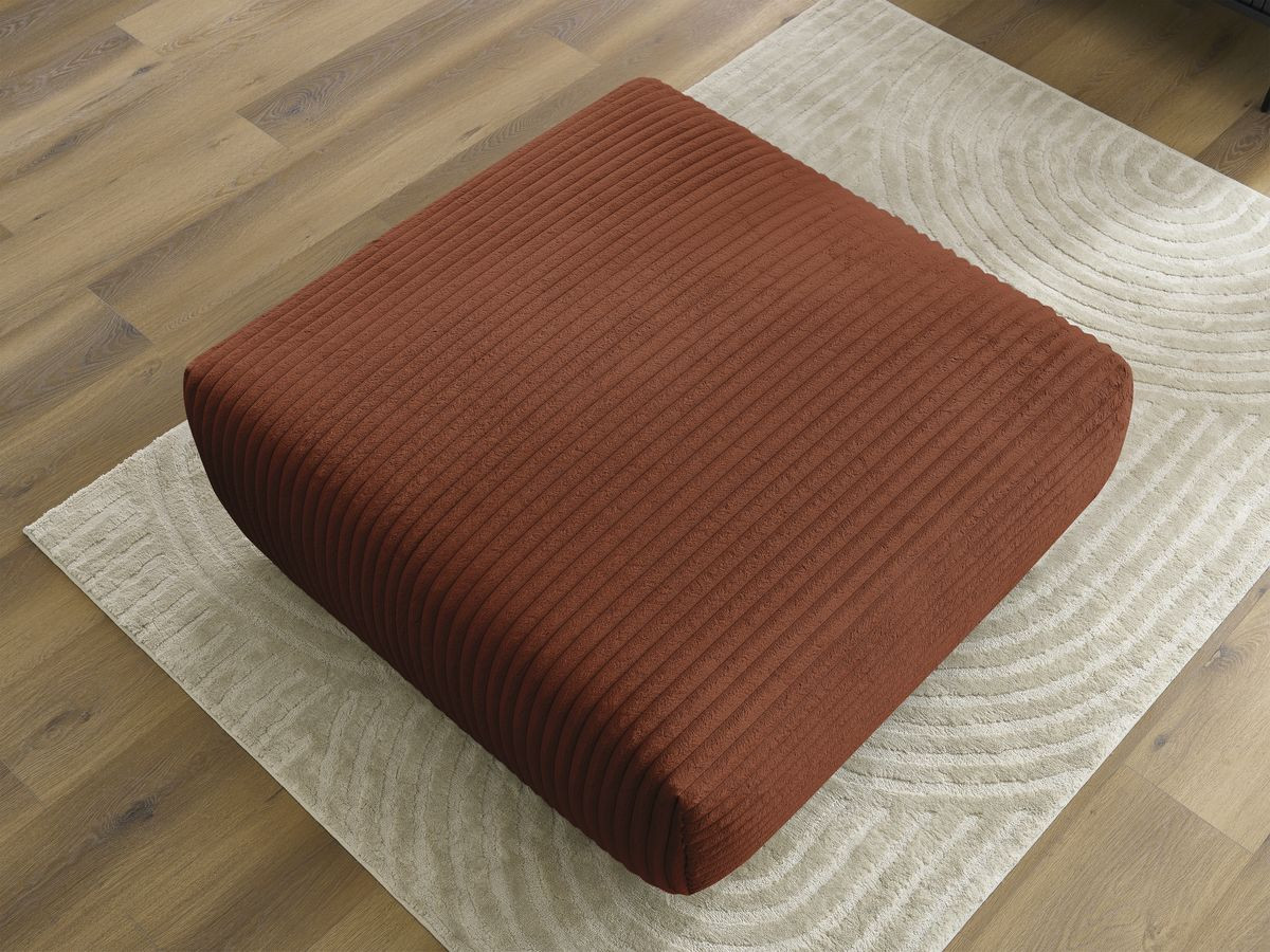 Pouf LUCIEN gros côtelé doux