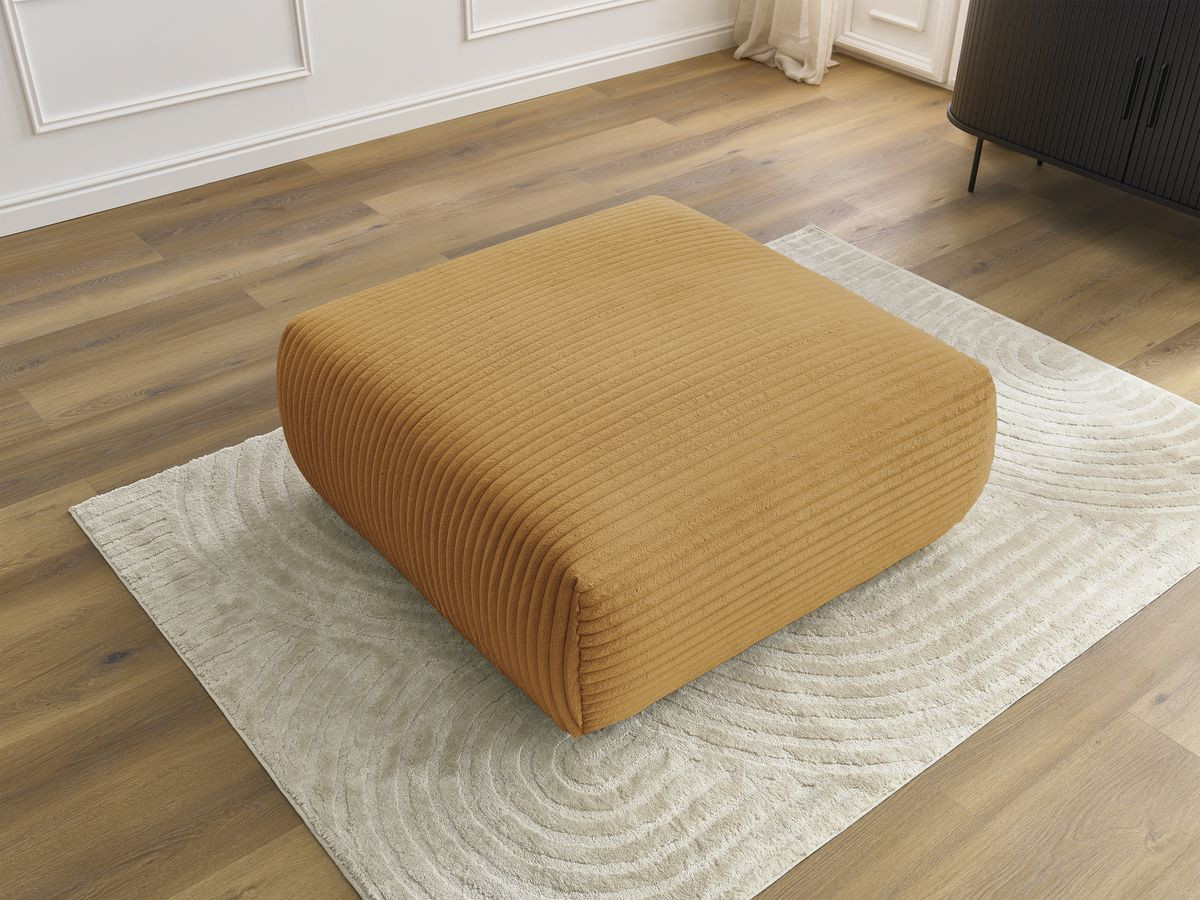 Pouf LUCIEN gros côtelé doux