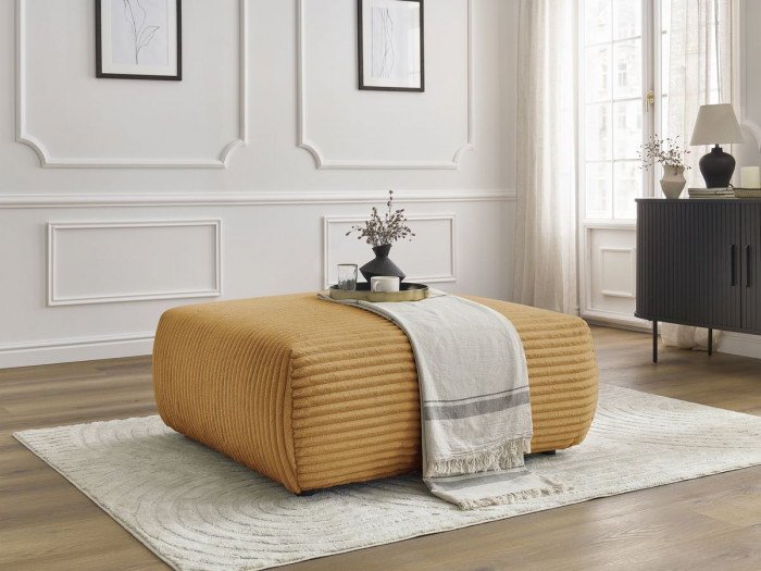 Pouf LUCIEN gros côtelé doux