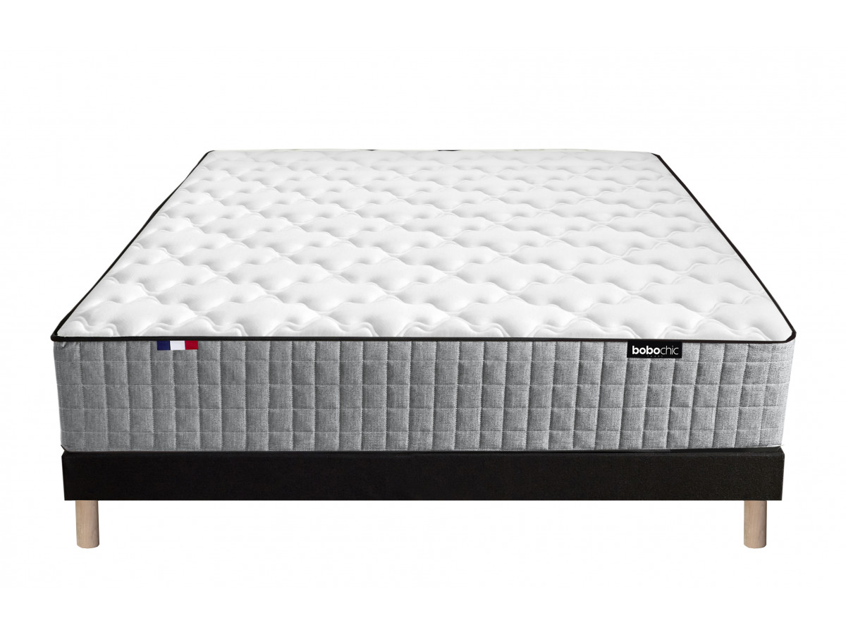 Ensemble matelas APOLLINE 24 cm 638 ressorts ensachés + sommier tapissier + pieds — vue 6