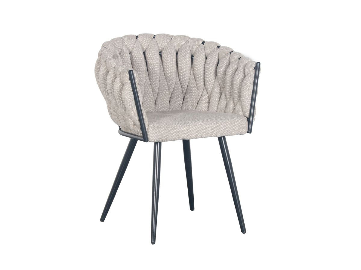 Lot de 2 fauteuils de table CHARLOTTE texturé beige — vue 4