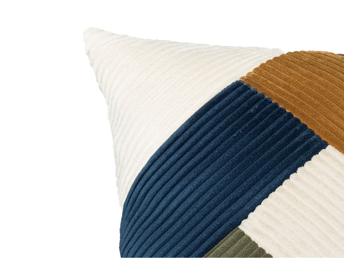 Lot de 2 coussins patchwork réversibles LARA bleu — vue 4