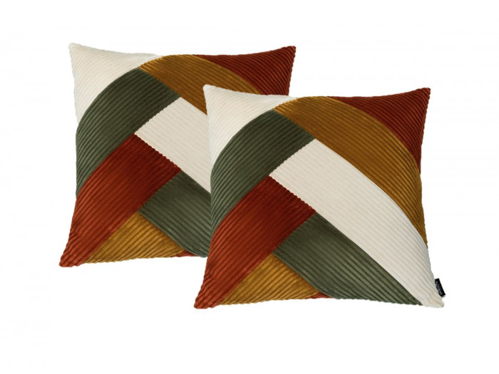 Lot de 2 coussins patchwork LARA