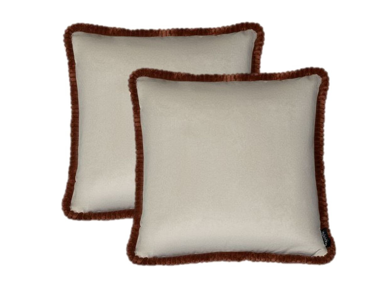 Lot de 2 coussins passepoil 45 x 45 cm GINA