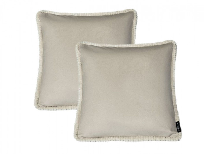 Lot de 2 coussins passepoil 45 x 45 cm GINA