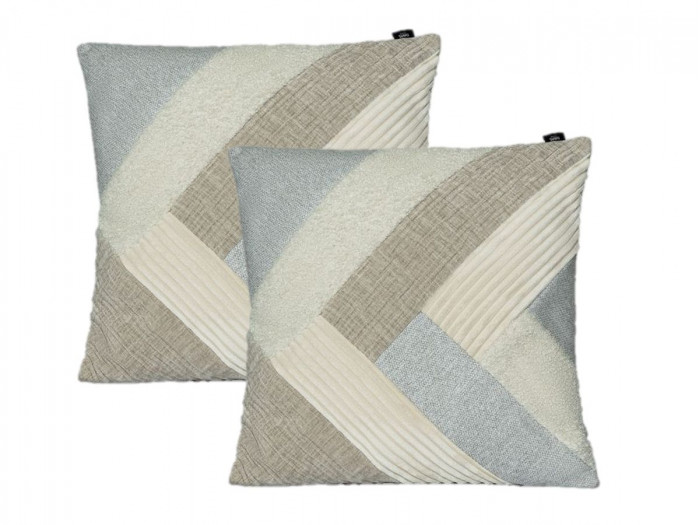 Lot de 2 coussins patchwork réversible 45 x 45 cm ARIA