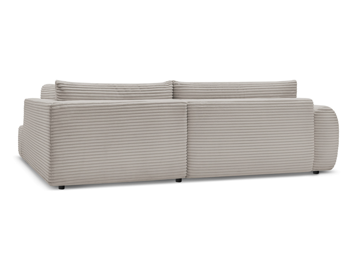 Canapé d'angle fixe EVEREST tissu chiné - Orange - Angle droit - 10 coussins