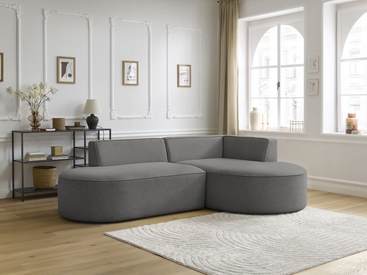 Canapé d'angle ROUSSEAU chiné gris foncé — vue 5