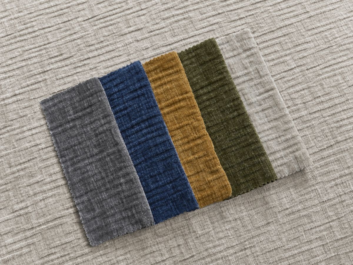 Canapé d'angle fixe ROUSSEAU tissu texturé