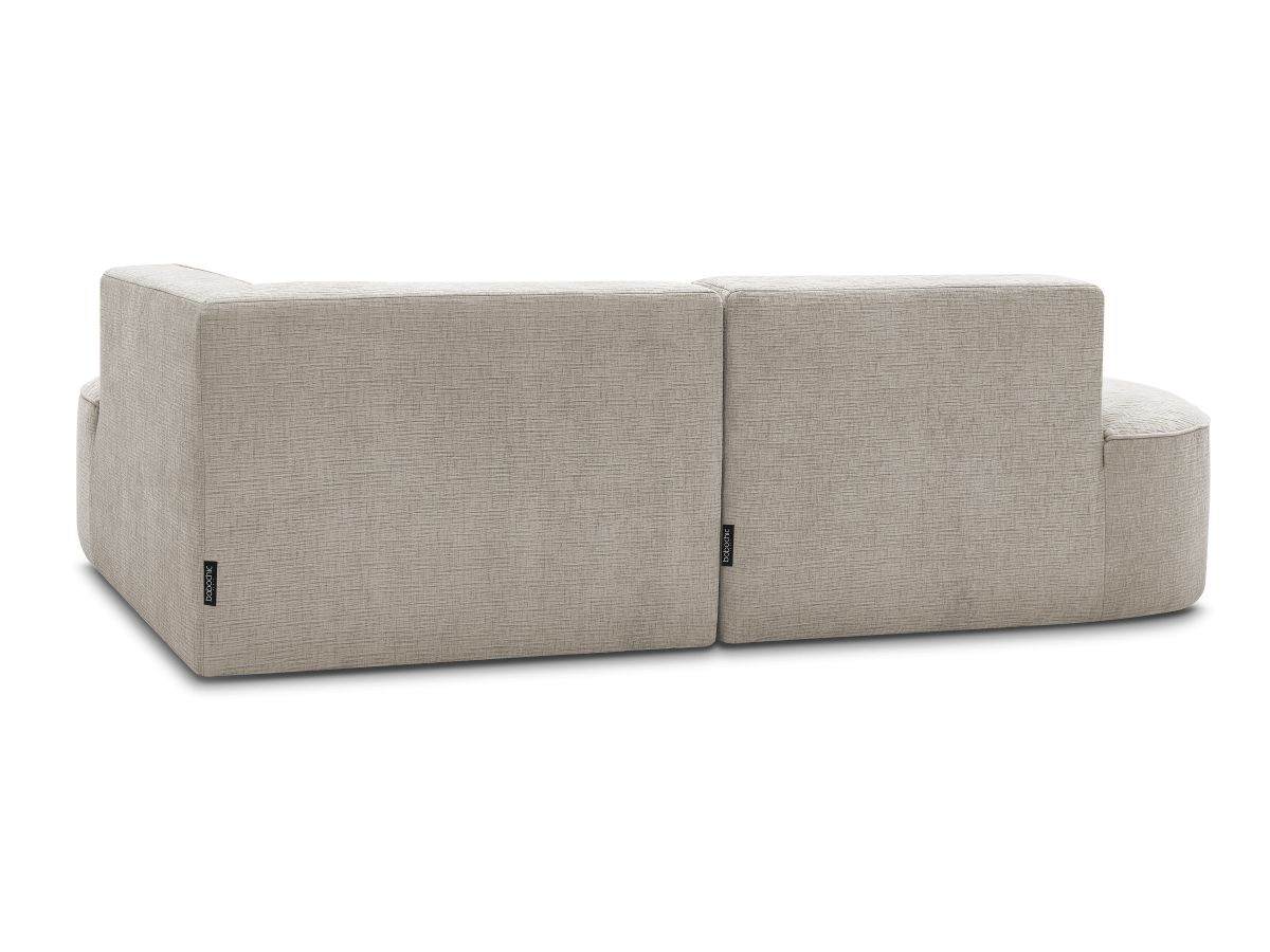 Canapé d'angle fixe ROUSSEAU tissu texturé