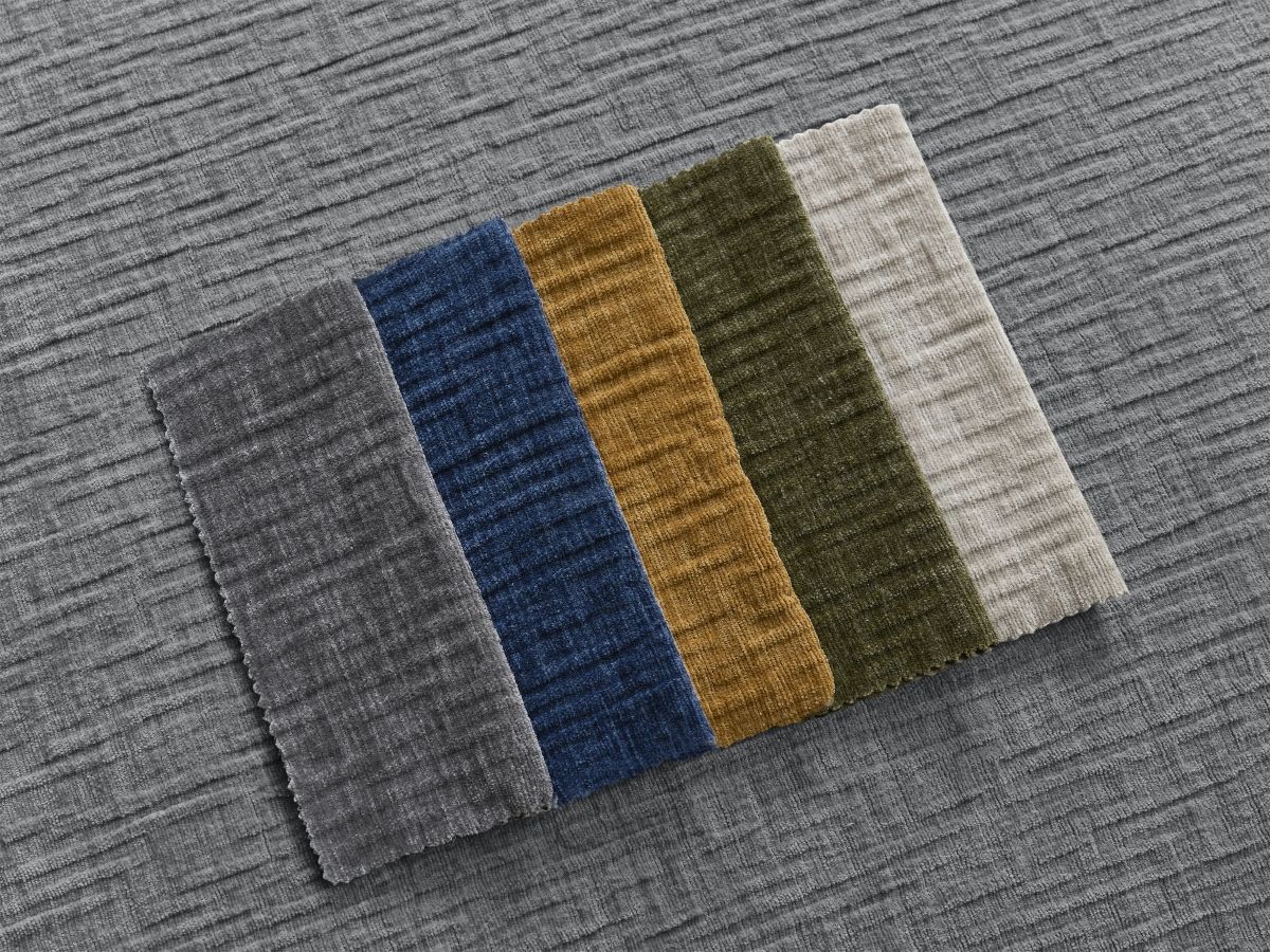 Canapé d'angle fixe ROUSSEAU tissu texturé