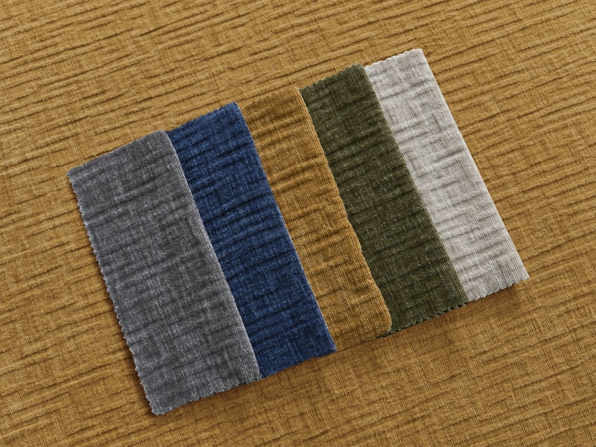 Canapé d'angle fixe ROUSSEAU tissu texturé