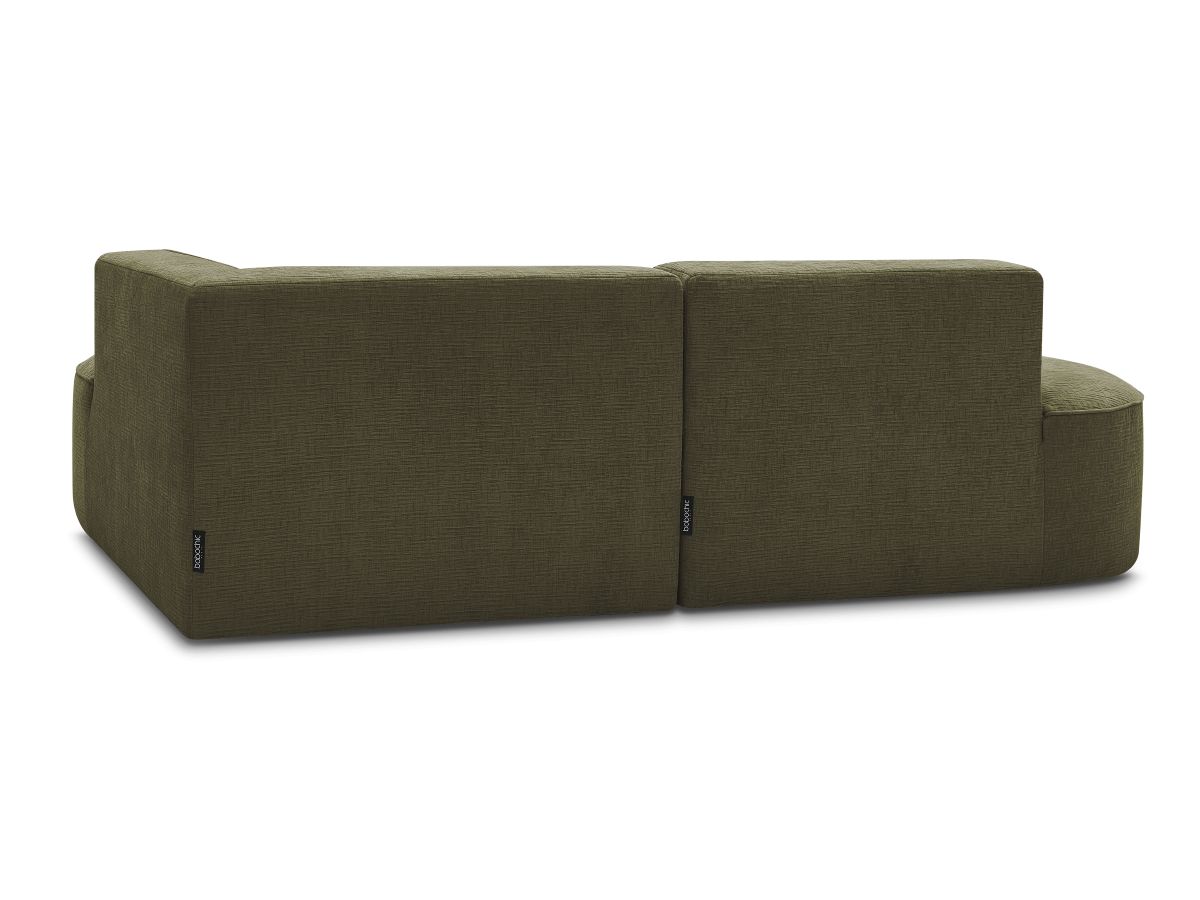 Canapé d'angle fixe ROUSSEAU tissu texturé