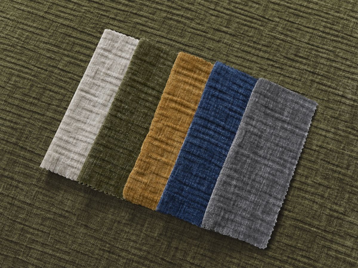 Canapé d'angle fixe ROUSSEAU tissu texturé